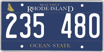 RI license plate 235480
