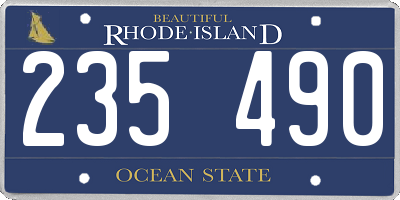 RI license plate 235490