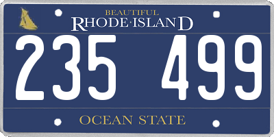 RI license plate 235499