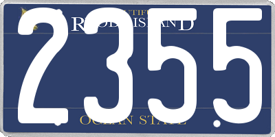 RI license plate 2355