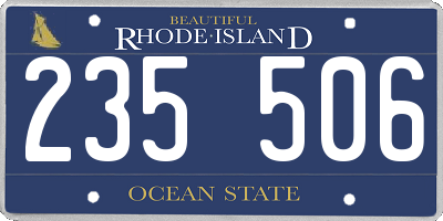 RI license plate 235506