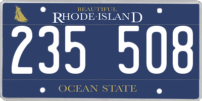 RI license plate 235508