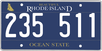 RI license plate 235511