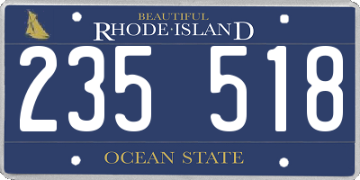 RI license plate 235518
