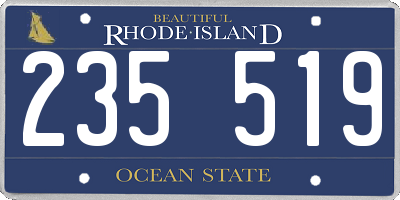 RI license plate 235519