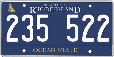 RI license plate 235522