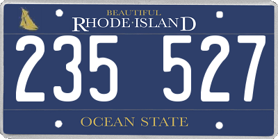RI license plate 235527
