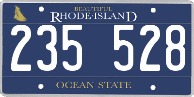 RI license plate 235528