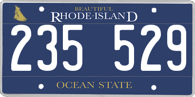 RI license plate 235529