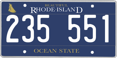 RI license plate 235551
