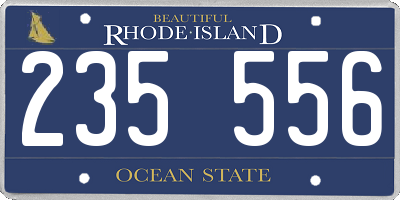 RI license plate 235556