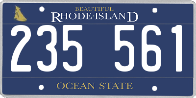 RI license plate 235561