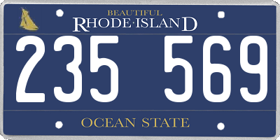 RI license plate 235569