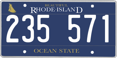RI license plate 235571