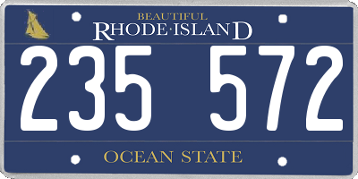 RI license plate 235572