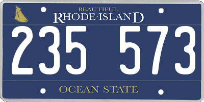 RI license plate 235573