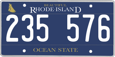 RI license plate 235576