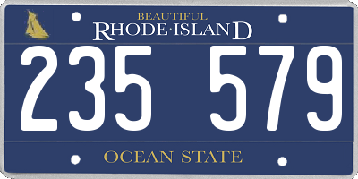RI license plate 235579