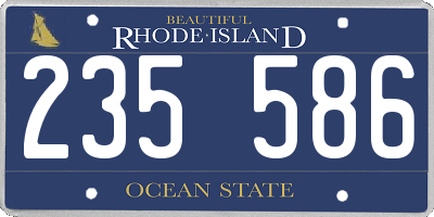 RI license plate 235586