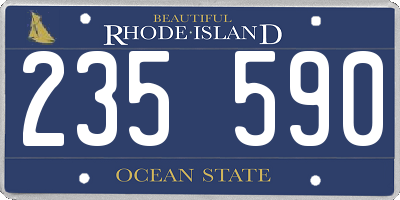 RI license plate 235590