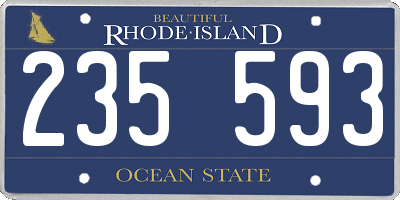 RI license plate 235593