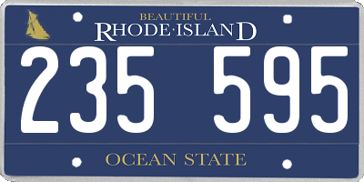 RI license plate 235595