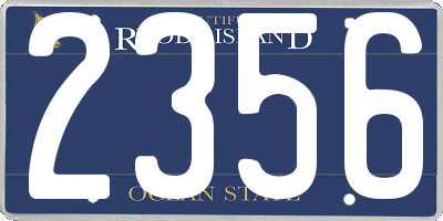 RI license plate 2356