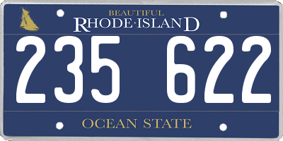 RI license plate 235622