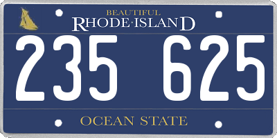 RI license plate 235625