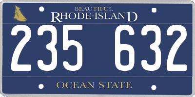 RI license plate 235632