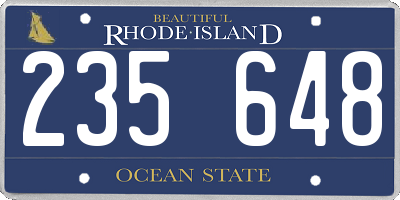 RI license plate 235648