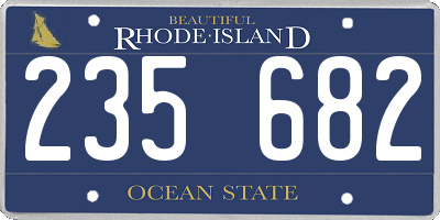 RI license plate 235682