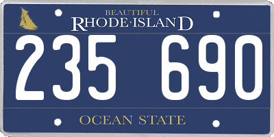 RI license plate 235690