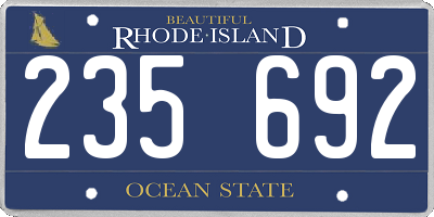 RI license plate 235692