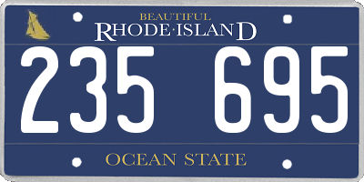 RI license plate 235695