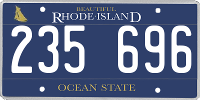 RI license plate 235696