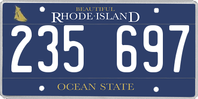 RI license plate 235697
