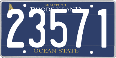 RI license plate 23571