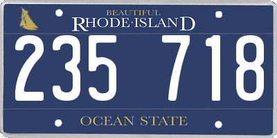 RI license plate 235718