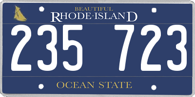 RI license plate 235723