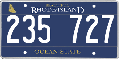 RI license plate 235727