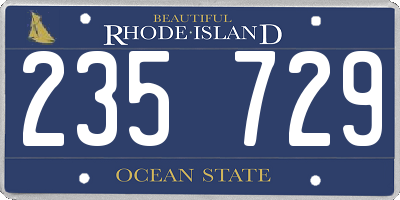 RI license plate 235729