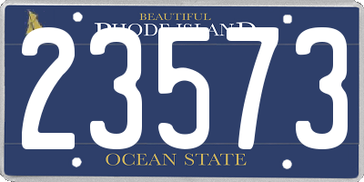 RI license plate 23573