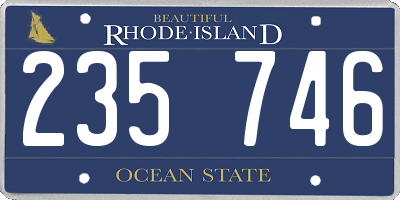 RI license plate 235746