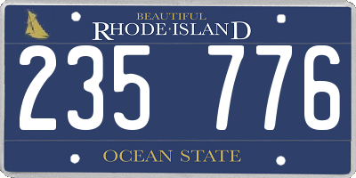 RI license plate 235776