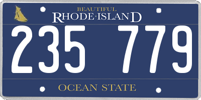 RI license plate 235779