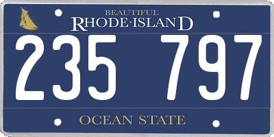 RI license plate 235797