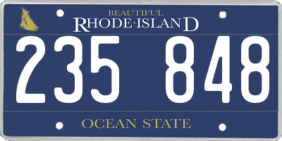 RI license plate 235848