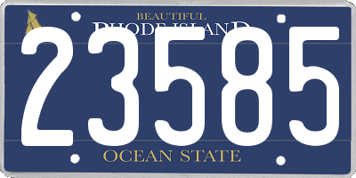 RI license plate 23585