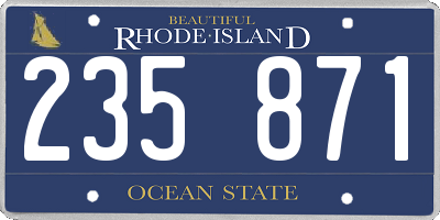 RI license plate 235871